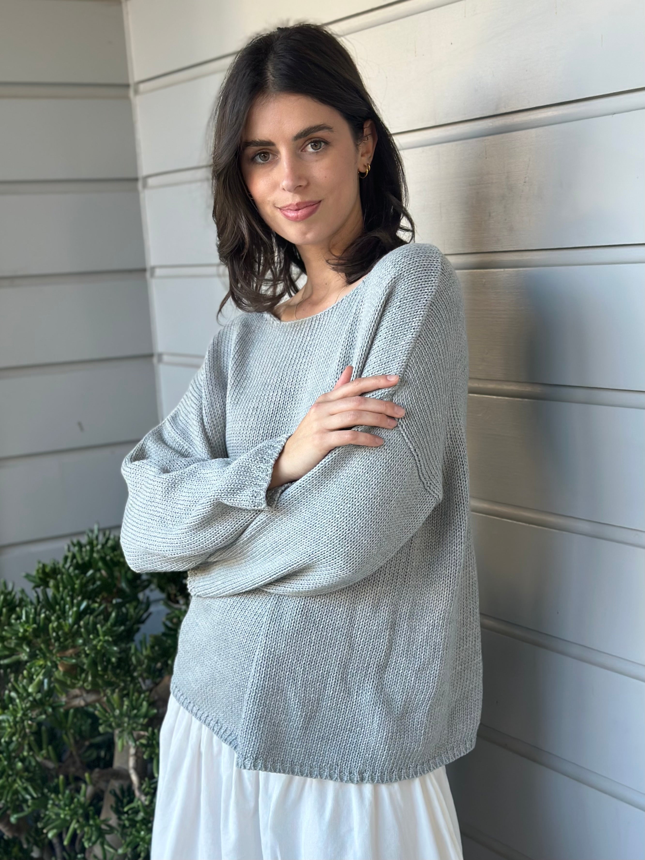 ashton jersey - pebble grey  cotton