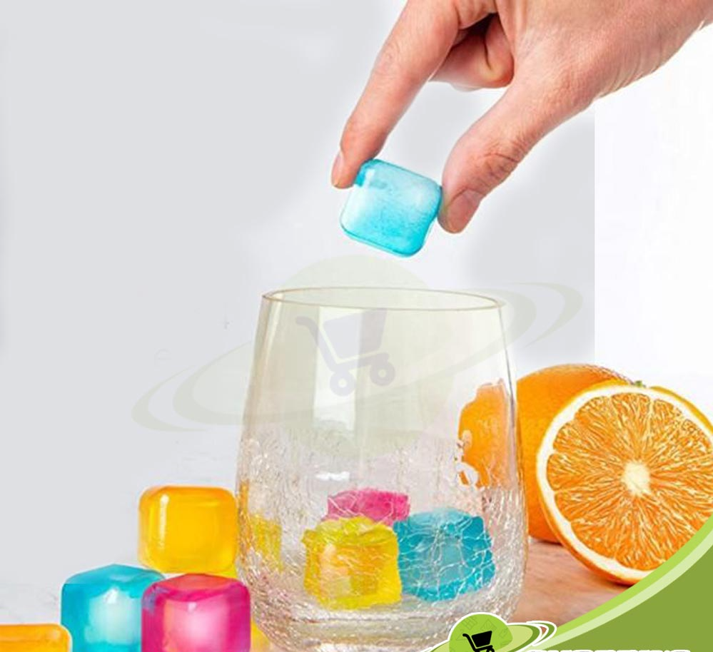 12Pcs - Reusable Plastic Ice Cubes