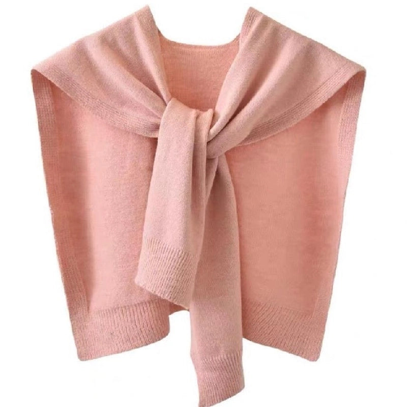 Women's Casual Solid Color Knit Shawl