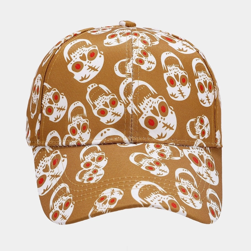 Women's Minimalist Classic Style Color Block Printing Curved Eaves Baseball Cap