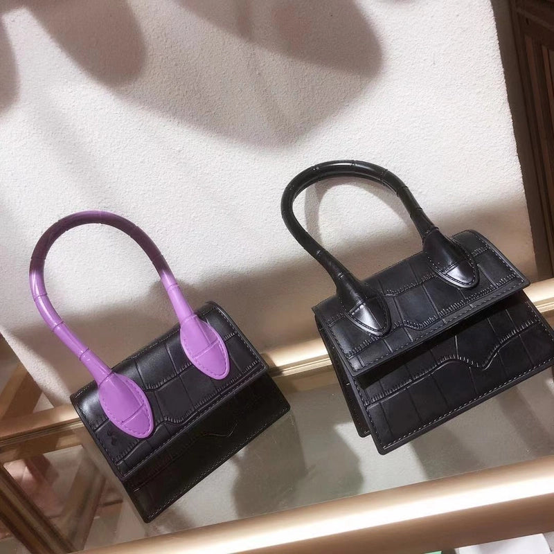 Women's Mini Spring&summer Pvc Solid Color Basic Square Flip Cover Handbag