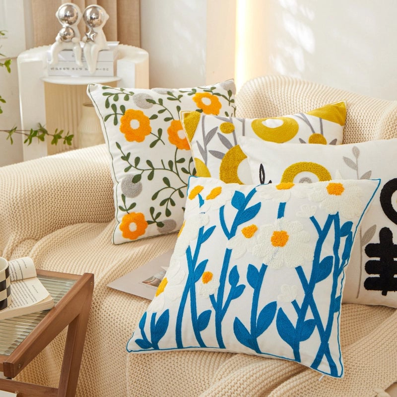 Casual Elegant Minimalist Geometric Leaf Floral PP Cotton Cotton Throw Pillow
