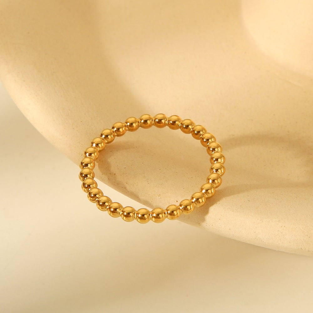 Geometric Titanium Steel Electroplating Rings