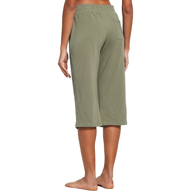 Women's Active Yoga Lounge Capri Pocketed Walking Crop Pants