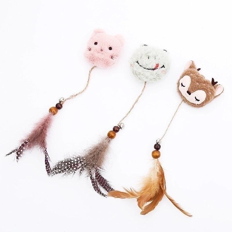 Pet Cat Toy New Cartoon Avatar Plus Feather Catnip Pet Supplies
