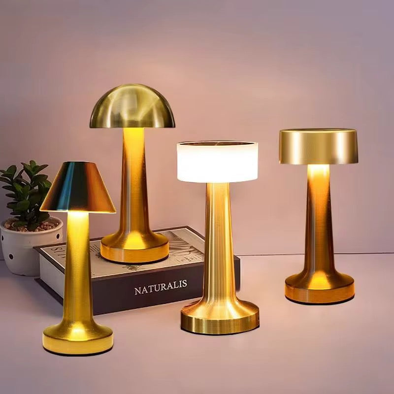 Modern Gold Rechargeable LED Table Lamp