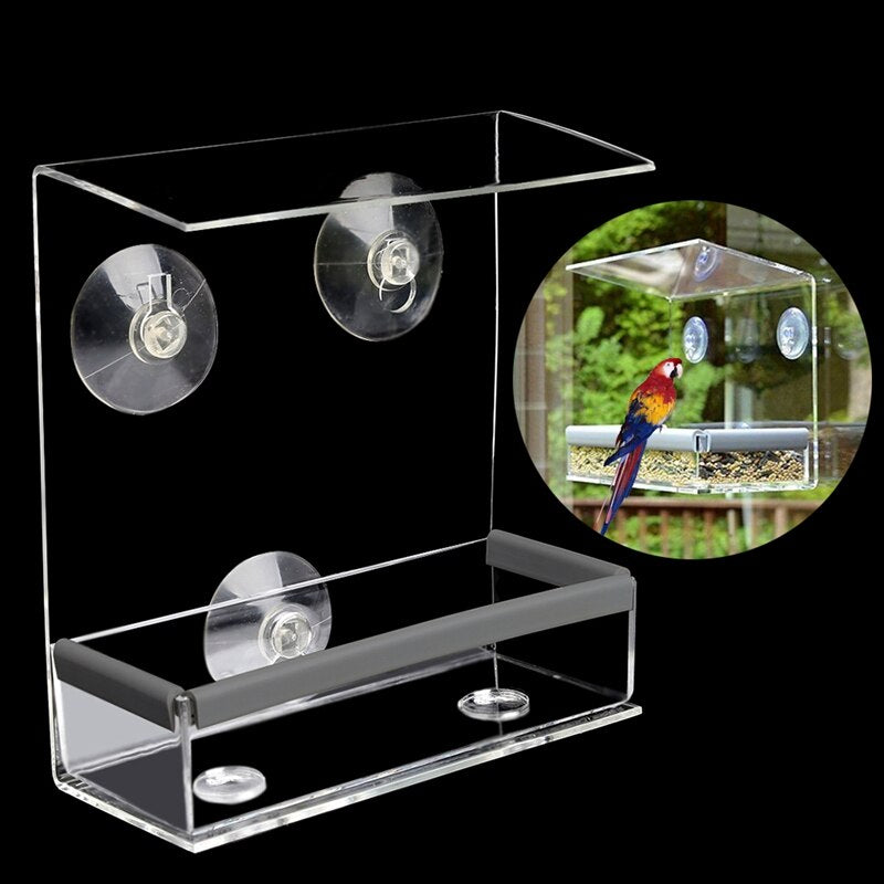 Acrylic Outdoor Bird Feeder for Window