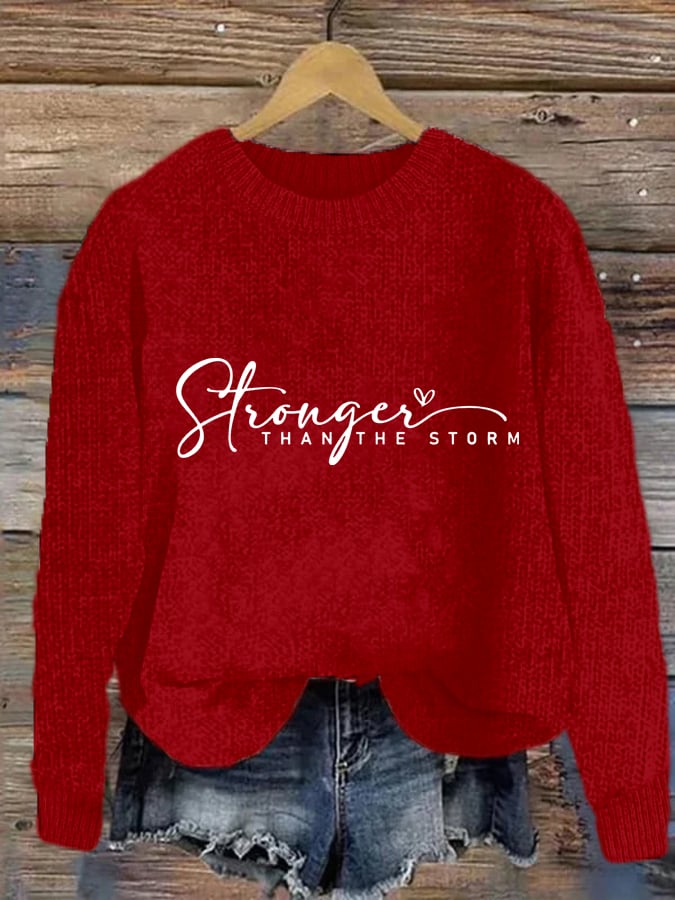 Women's Stronger Than The Storm Print Sweatshirt