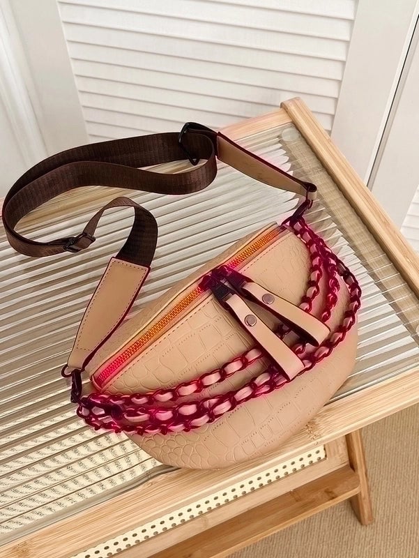Women's Streetwear Solid Color Pu Leather Waist Bags