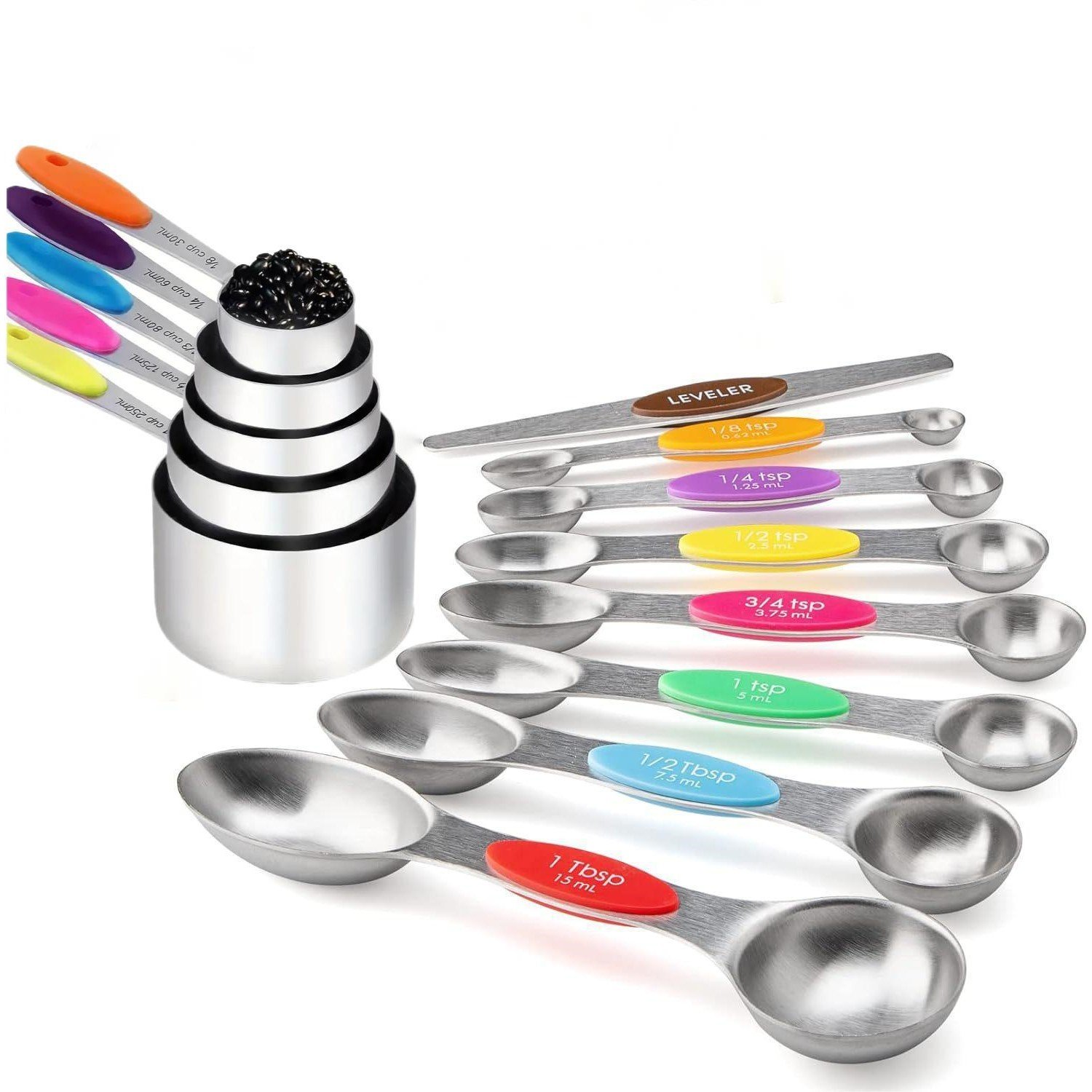 🔥Stainless Steel Magnetic Measuring Spoons Set