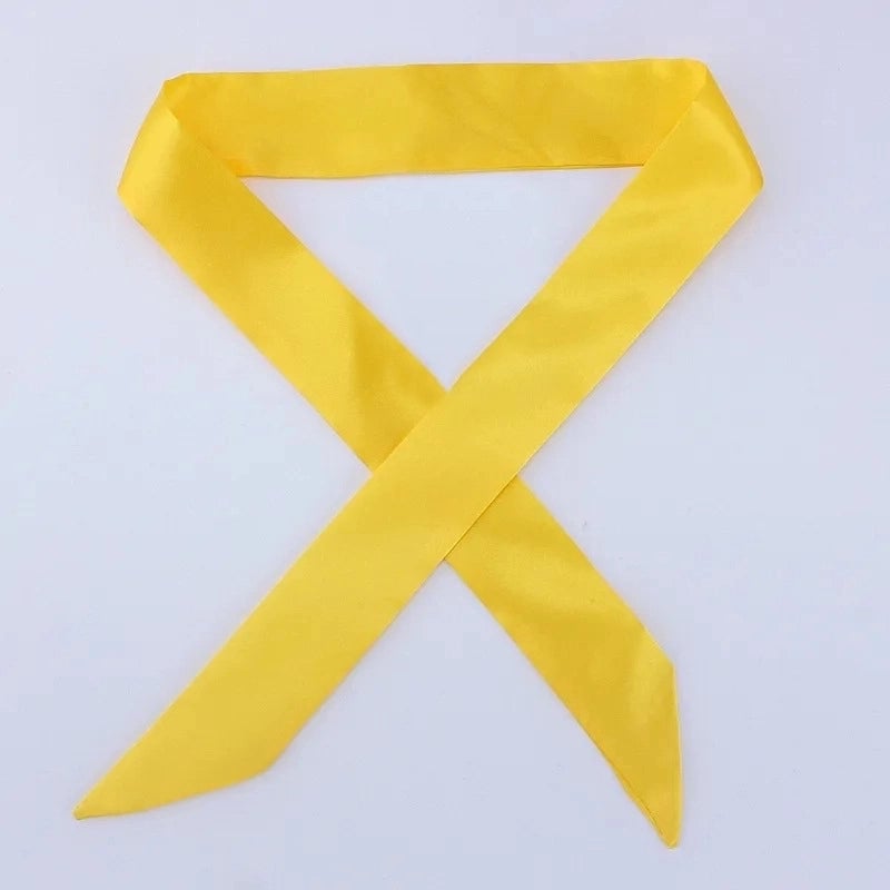 Women's Minimalist Solid Color Satin Silk Scarves