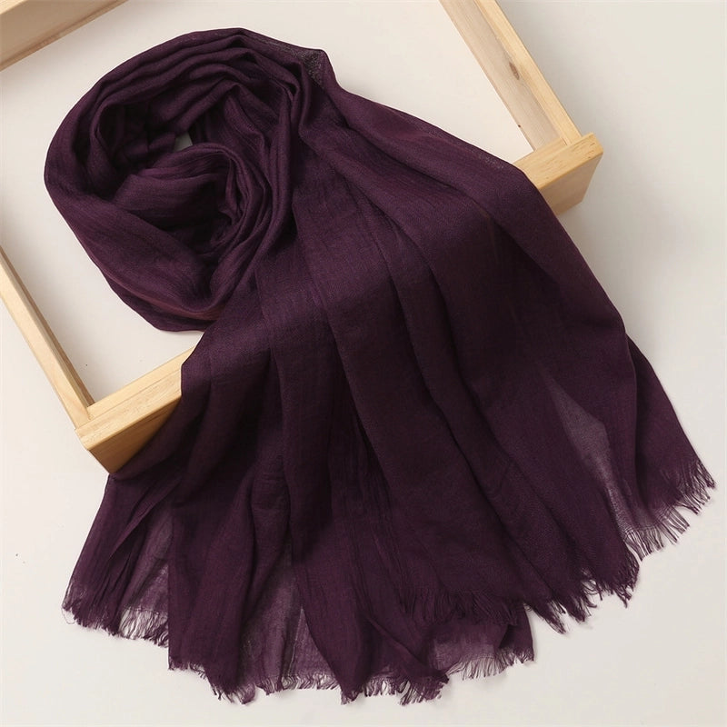Women's Basic Solid Color Polyester Scarf