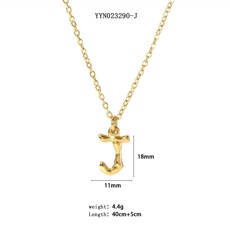 304 Stainless Steel 18K Gold Plated Minimalist Plating Letter Sweater Chain