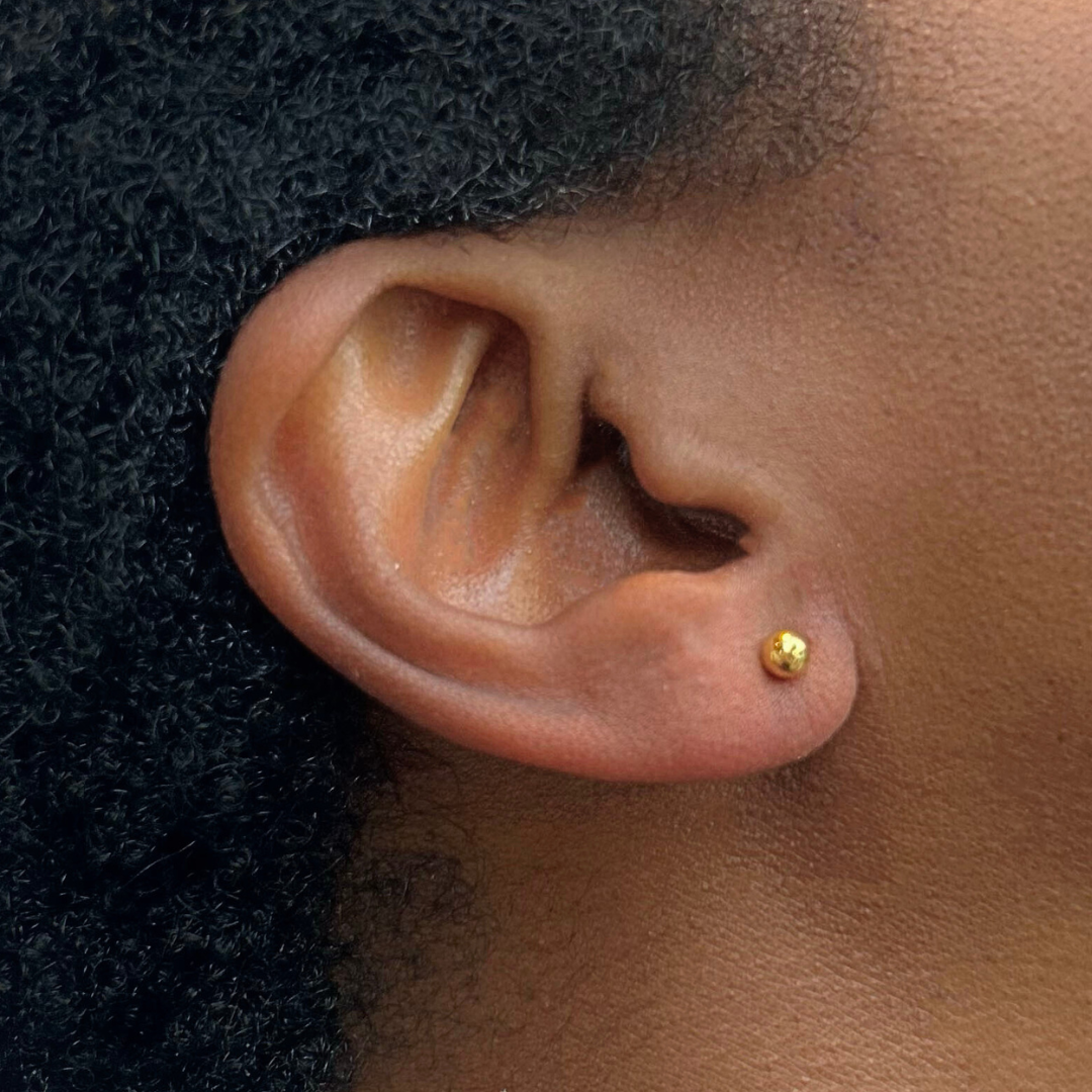 4mm Double ball studs - Gold