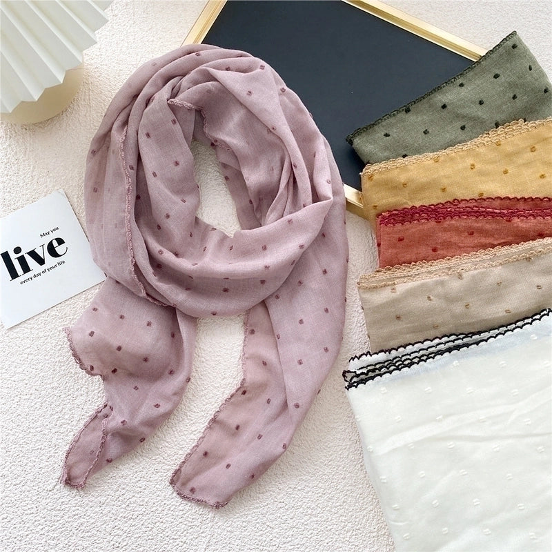 Semicircle Cotton And Linen Triangle Scarf Silk Scarf Fashion Wild Scarf Headscarf Decorative Scarf