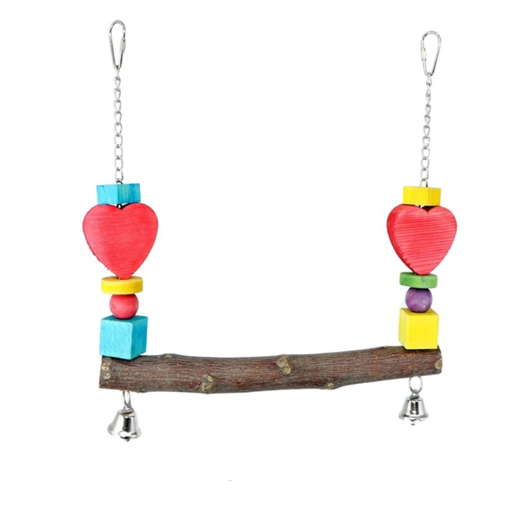 Wood Blocks Bird Perch Toy