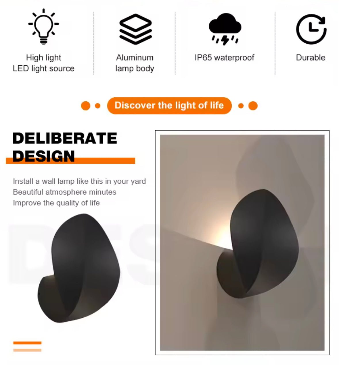 Modern Aluminium LED Wall Light. Adjustable Design