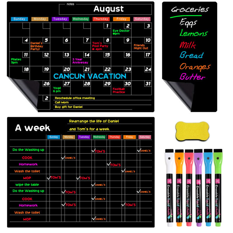 Magnetic Erasable Calendar Set