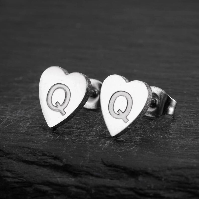 1 Pair Fashion Letter Heart Shape Plating 304 Stainless Steel 18K Gold Plated Ear Studs