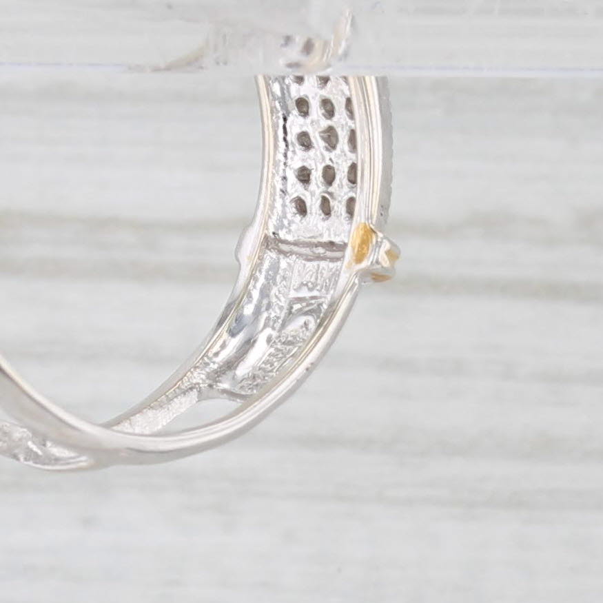 0.12ctw Diamond Hoop Earrings 14k White Yellow Gold Snap Top Round Hoops
