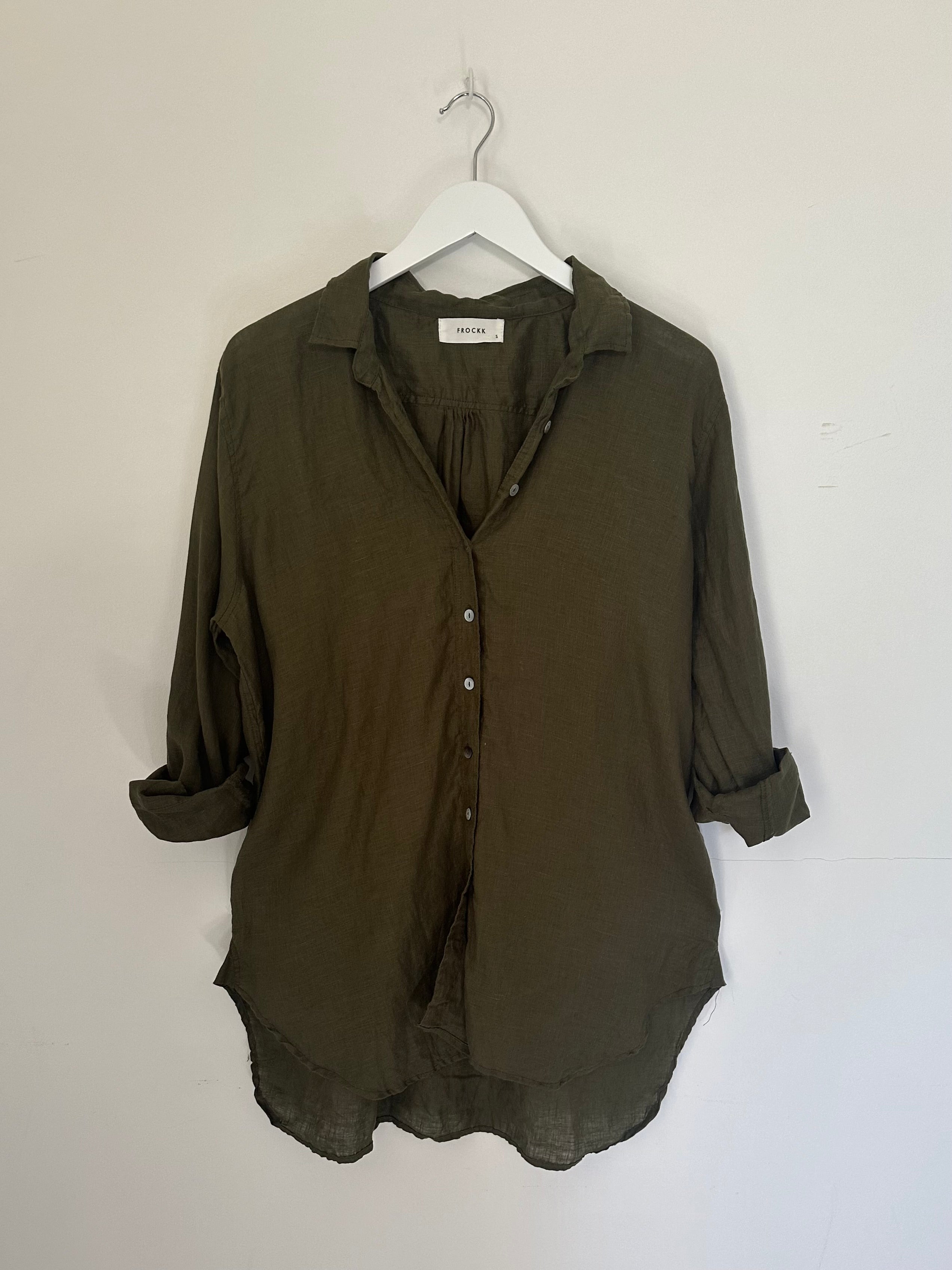 skyla shirt - army linen