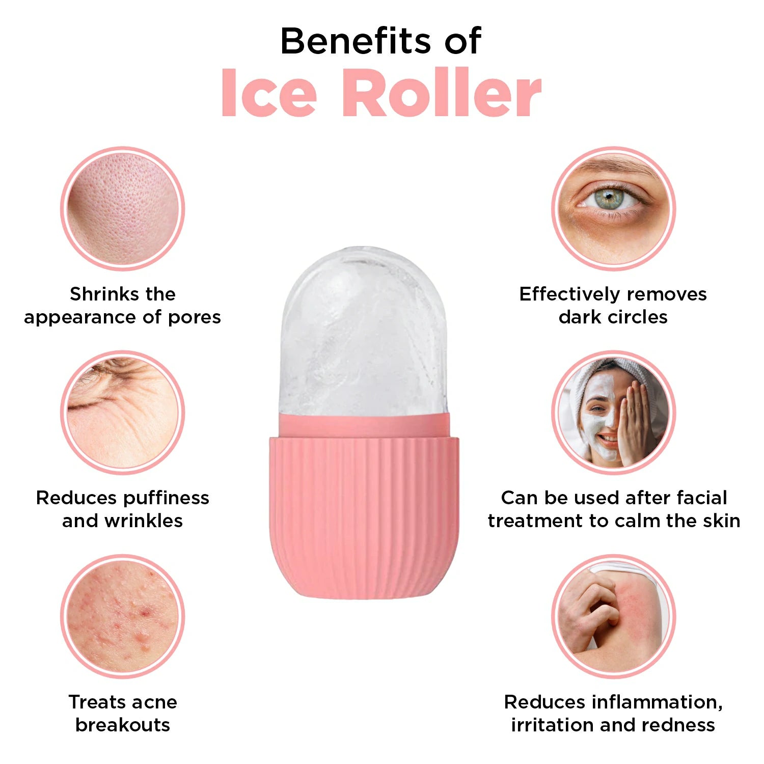 Ice Roller for Face Enhance Skin Glow Reusable Facial Massager