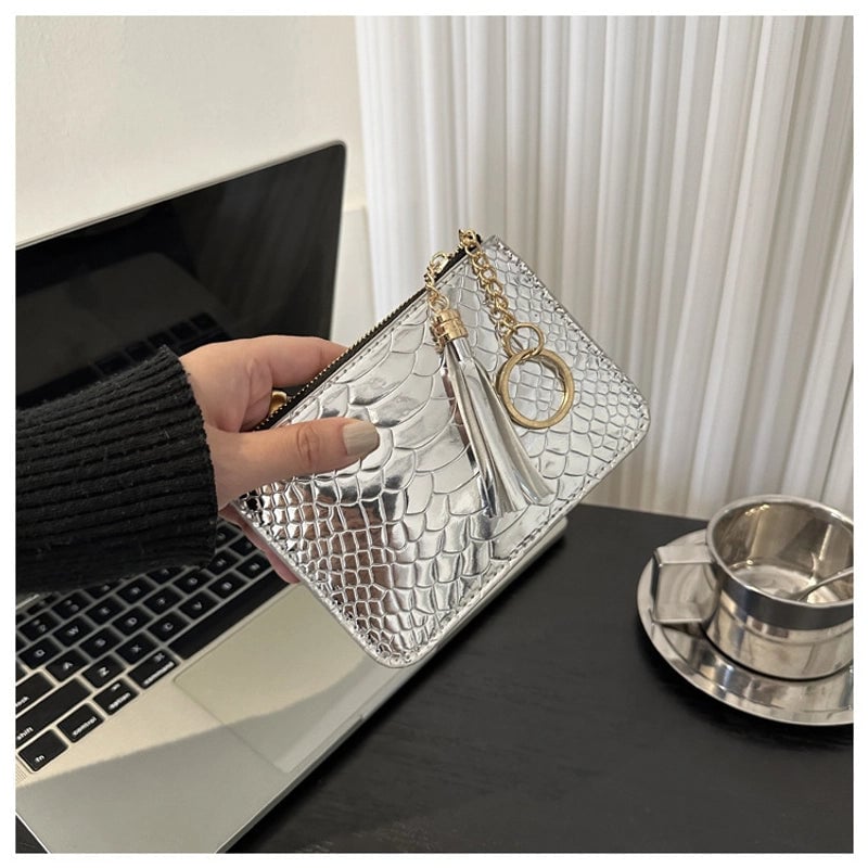 Autumn And Winter New Fashion Portable Crocodile Pattern Clutch Bag Women's Bag Change Card Bag Support A Large Number Of Mixed