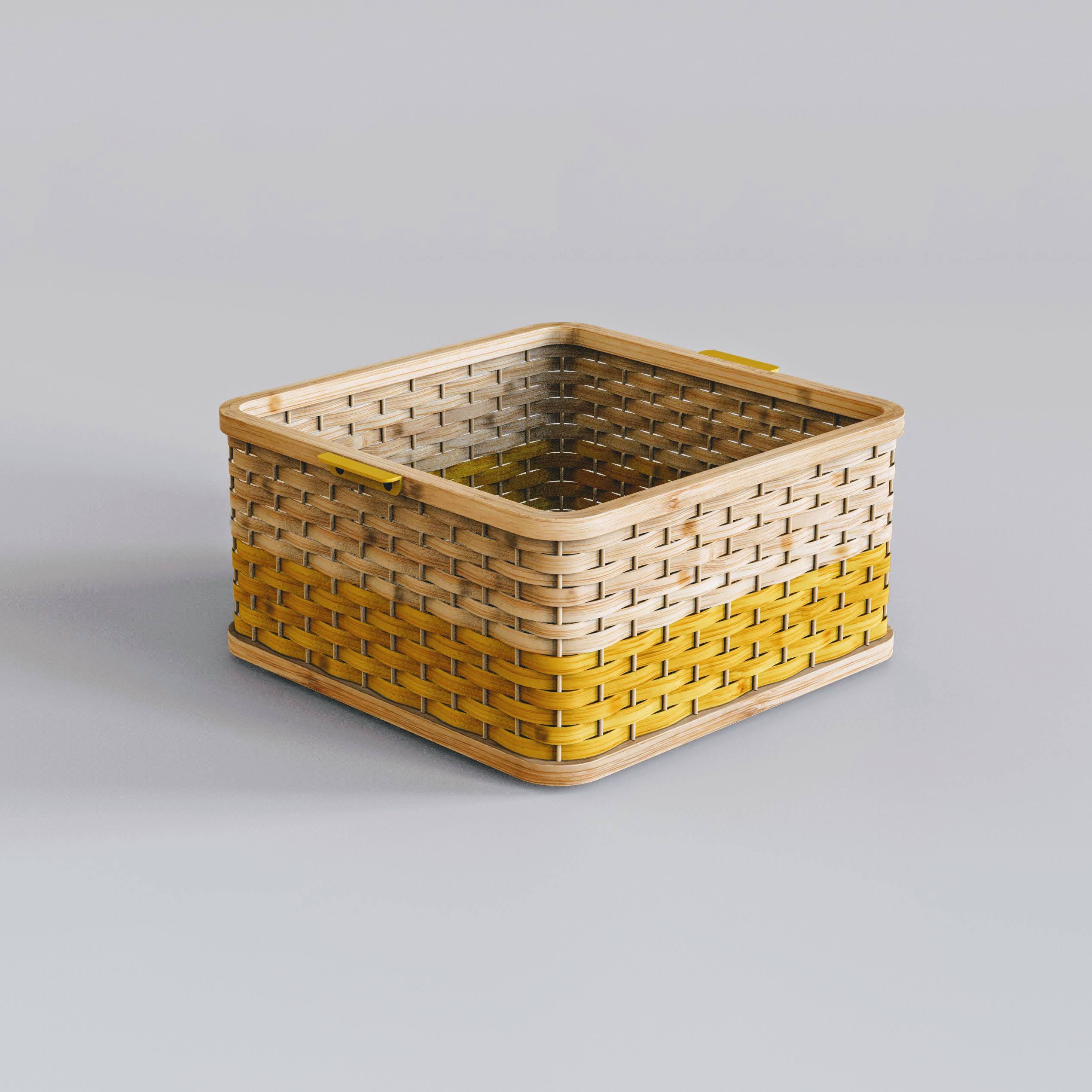 Squircle Desk Basket: Handwoven Storage Basket | Picnic Basket | Corporate Gifting [30cm/12in(L) x 30cm/12in(B) x 15.5cm/6in(H)]