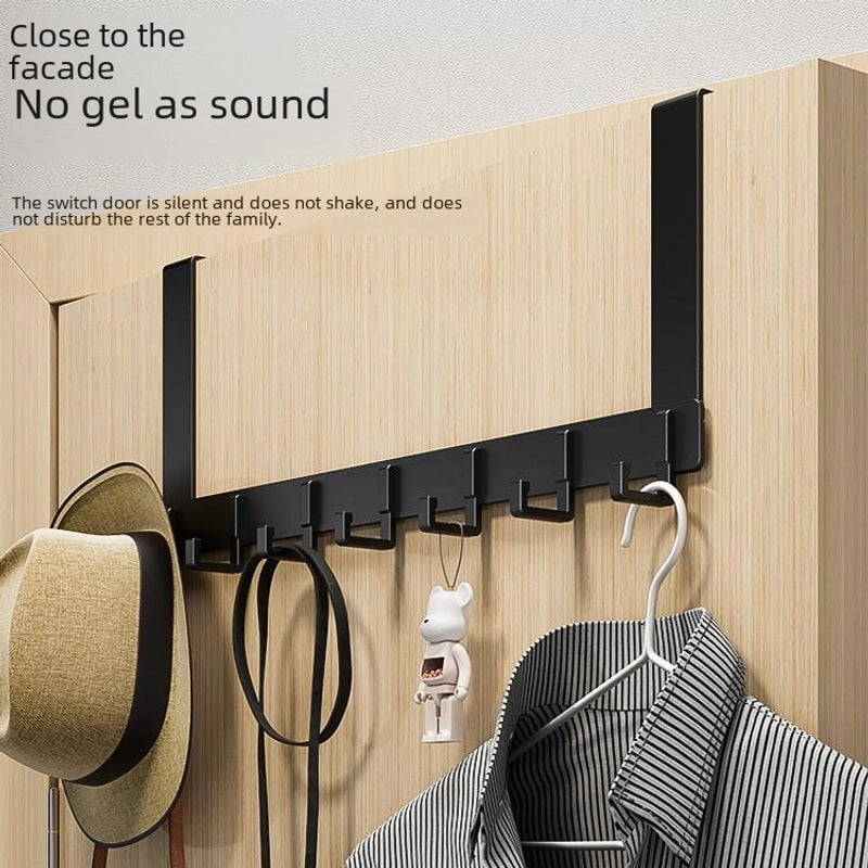 Hook Behind The Door Without Punching Hangers Clothes Storage Rack For Clothes Entry Door Upper Hanging Frame Wall Hanging Clothes Hook Door Back Type