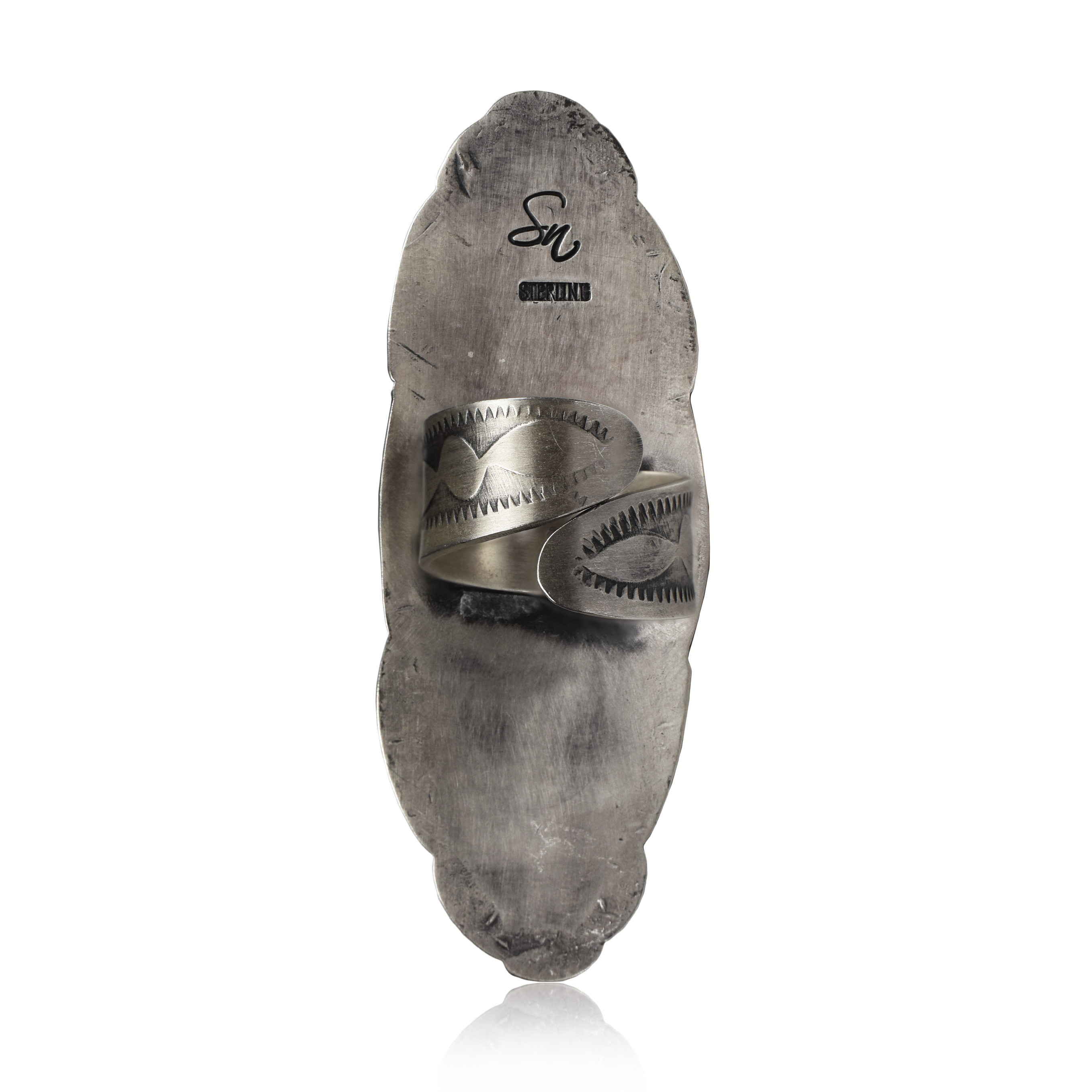 Battle Mountain Turquoise Adjustable Statement Ring by Steven Nez