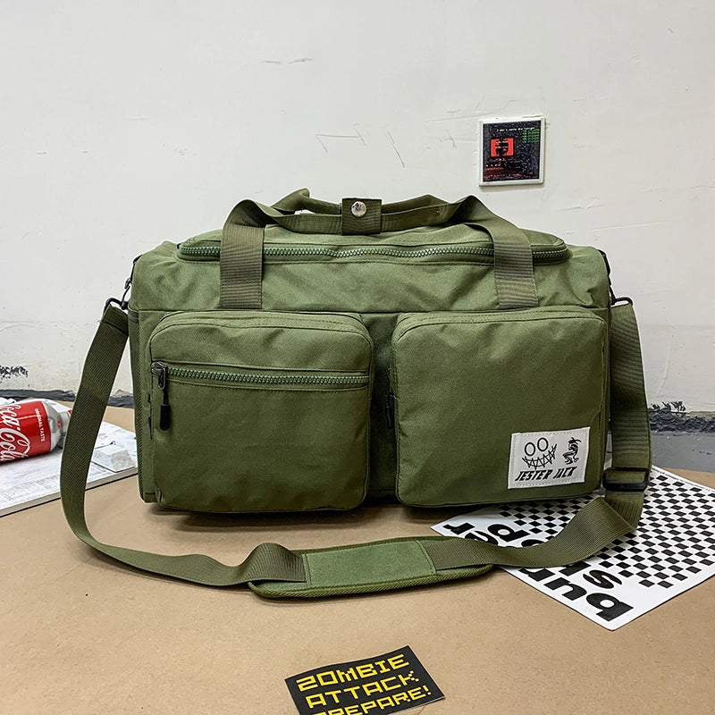 Unisex Streetwear Solid Color Oxford Cloth Travel Bags