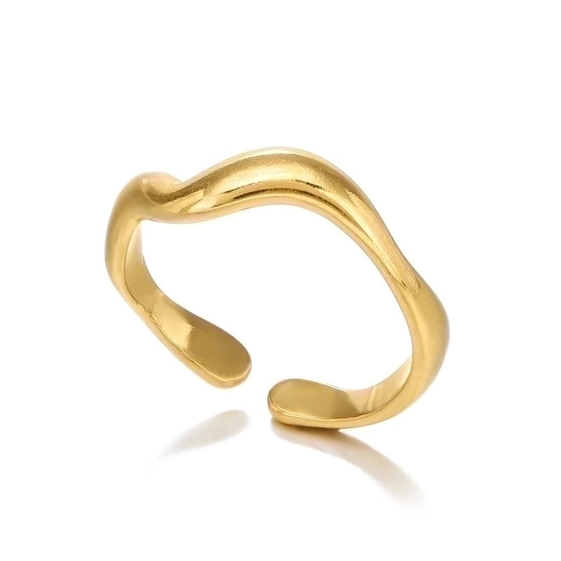 Minimalist Solid Color 304 Stainless Steel Plating Stainless Steel Rings