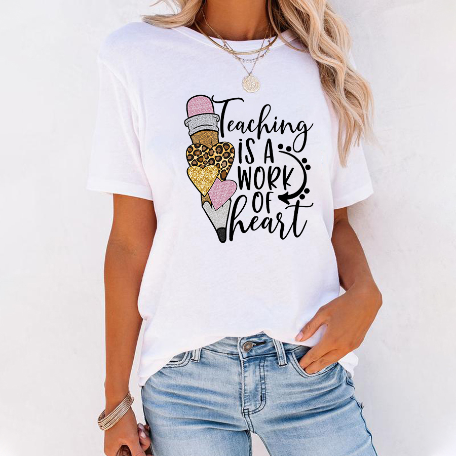 Teaching Is A Work Of Heart Teacher T-Shirt