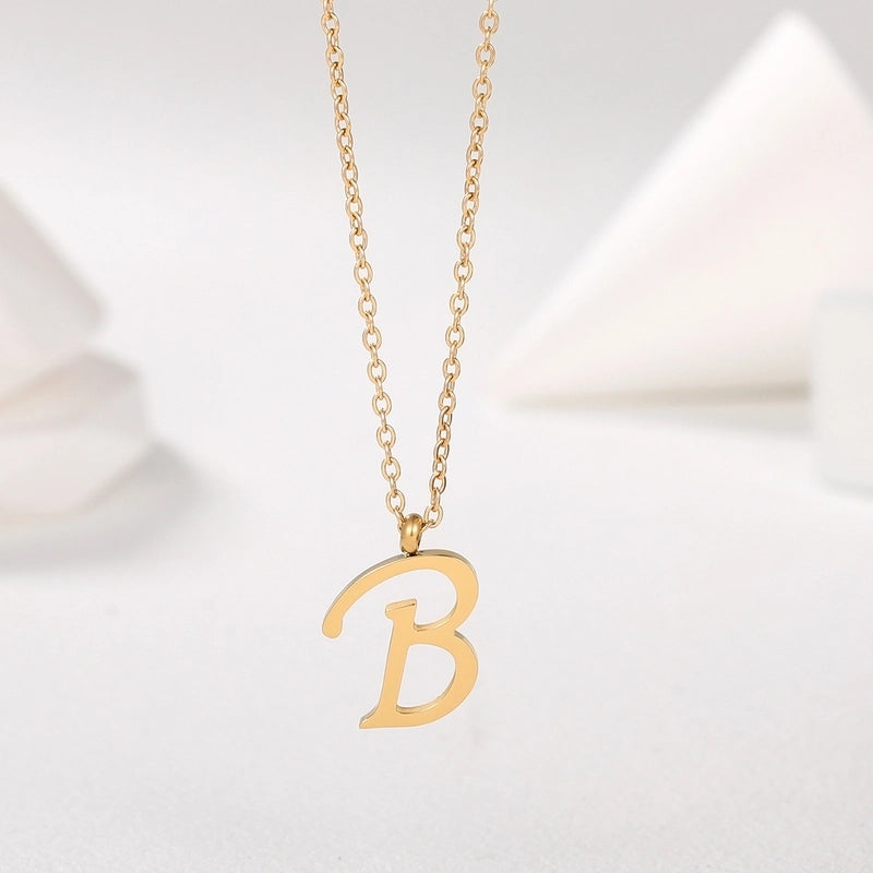 Minimalist Letter 201 Stainless Steel 18K Gold Plated Plating