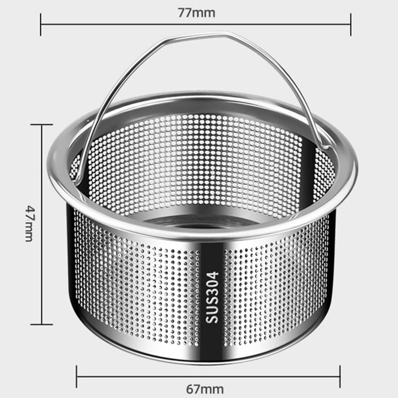 Kitchen Filter Drain Net Sink 304 Stainless Steel Filter Sink Garbage Artifact Sewer Drain Funnel