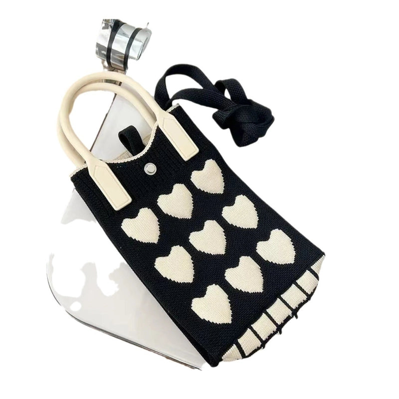 Cat-mounted Mobile Phone Bag Women's Crossbody Mini Bag Small Cute Lightweight Four Seasons Handbag Knitted Bag