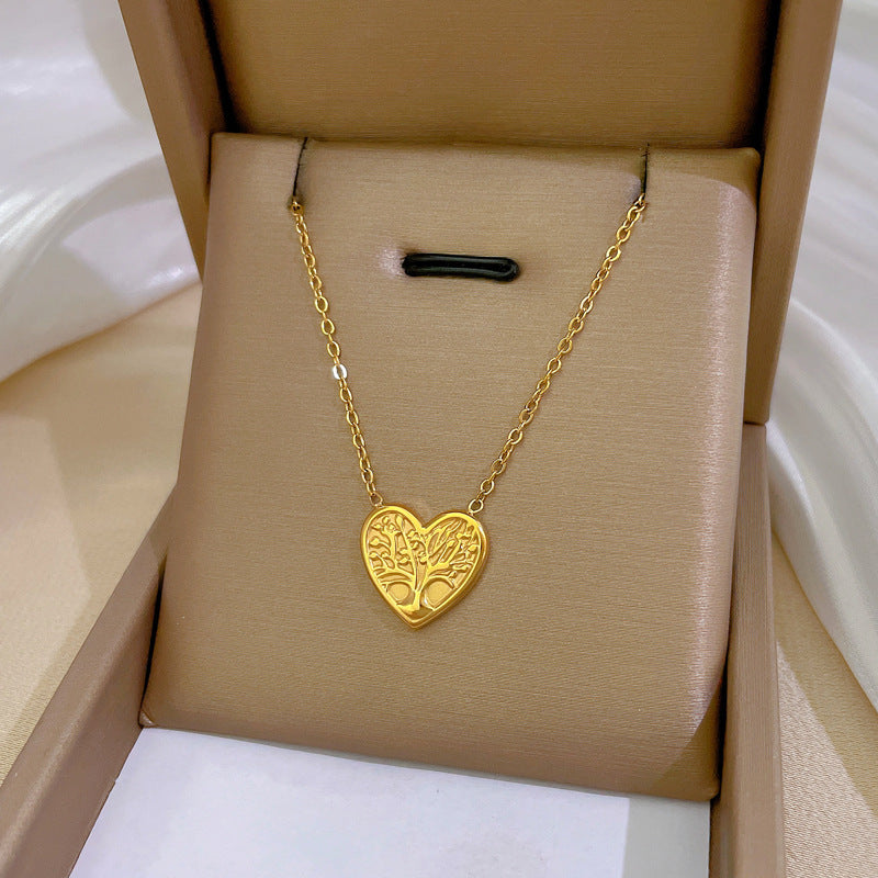 Fashion Geometric Titanium Steel Electroplating Necklaces