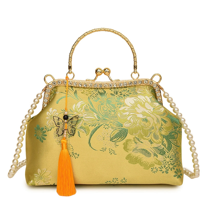 Retro Dinner Bag  Embroidery Handbag One Shoulder Bag
