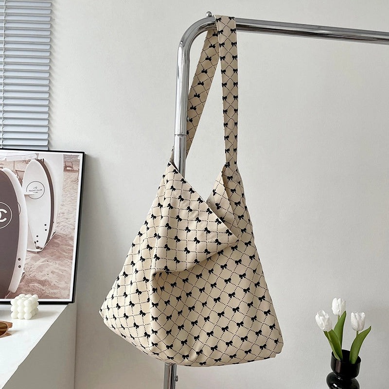 Niche Canvas Bag For Women 2024 New Summer Design Sense High Quality Artistic Floral Canvas Bag