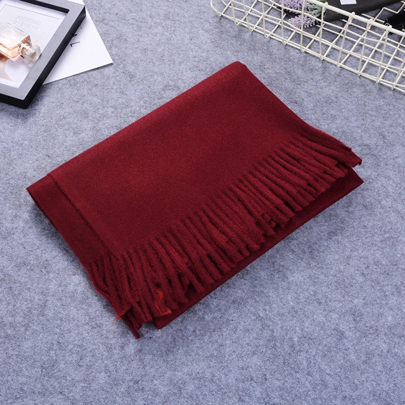 Women's Sweet Minimalist Solid Color Nylon Scarf
