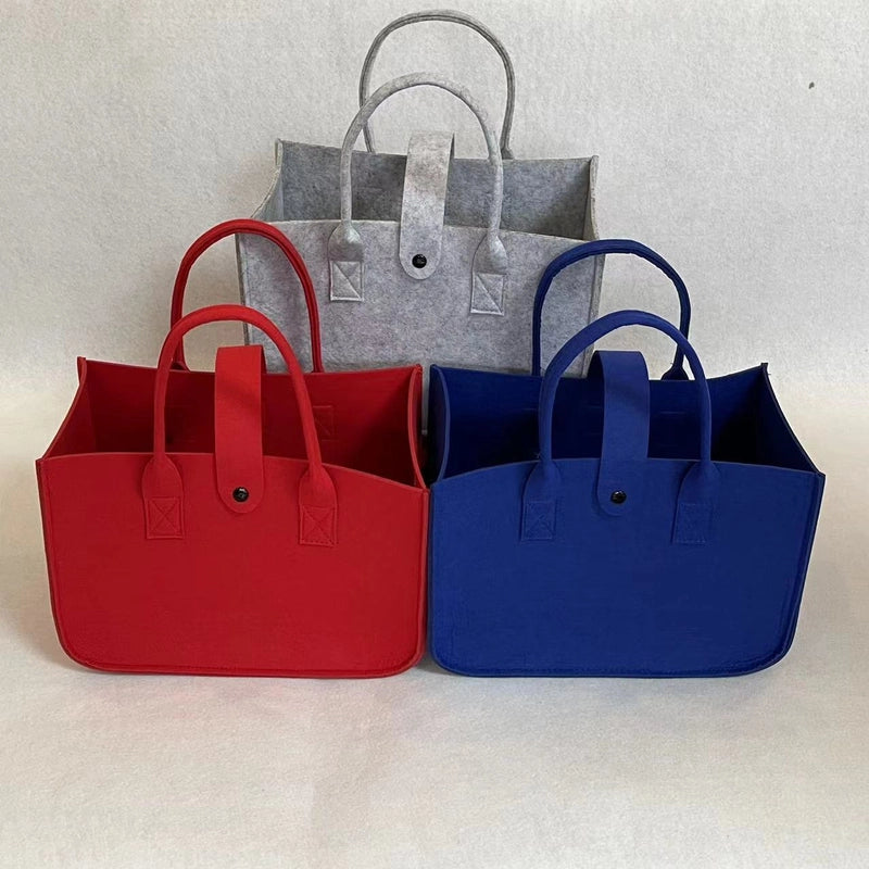 Women's Felt Solid Color Elegant Streetwear Square Buckle Handbag