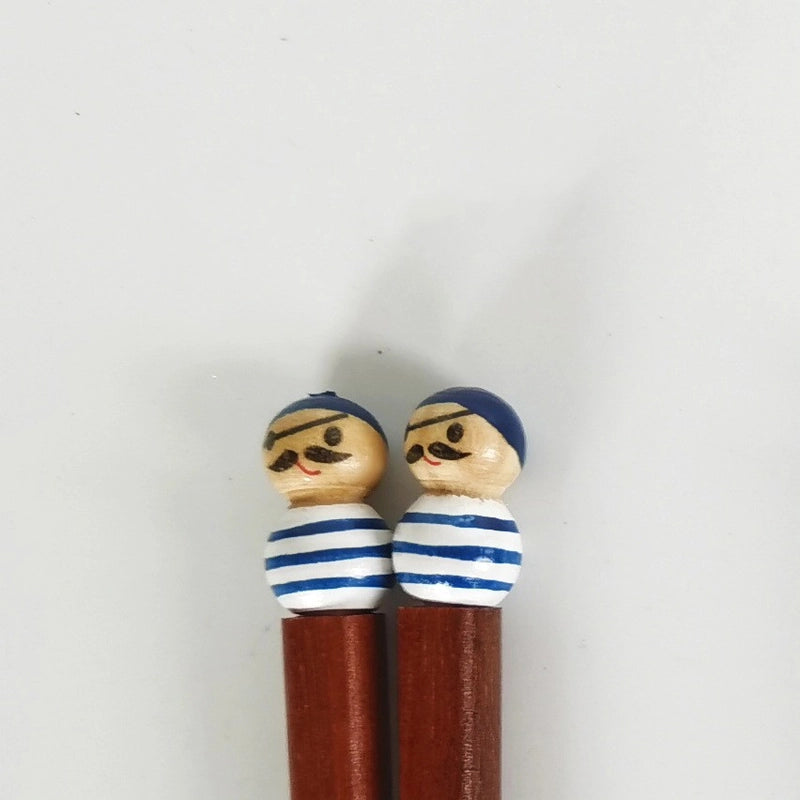 Retro Cartoon Wood Tableware 1 Pair
