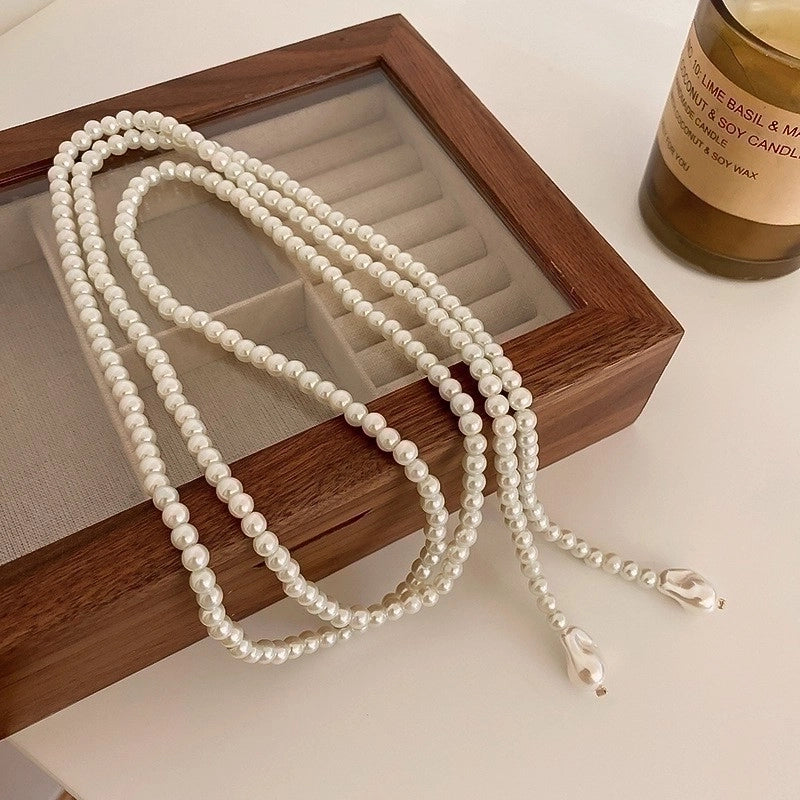 Round Pearl Plating Women's Necklace