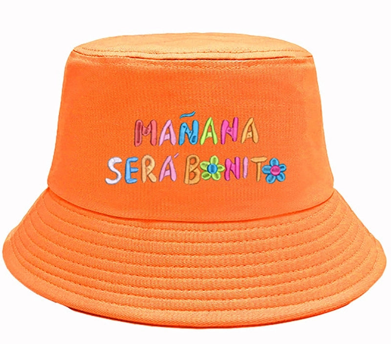 Unisex Casual Letter Embroidery Wide Eaves Bucket Hat