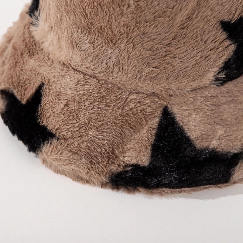 Unisex Basic Retro Classic Style Star Printing Wide Eaves Wool Cap