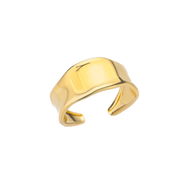 Minimalist Geometric Round Heart Shape 304 Stainless Steel 18K Gold Plated Plating Open Rings