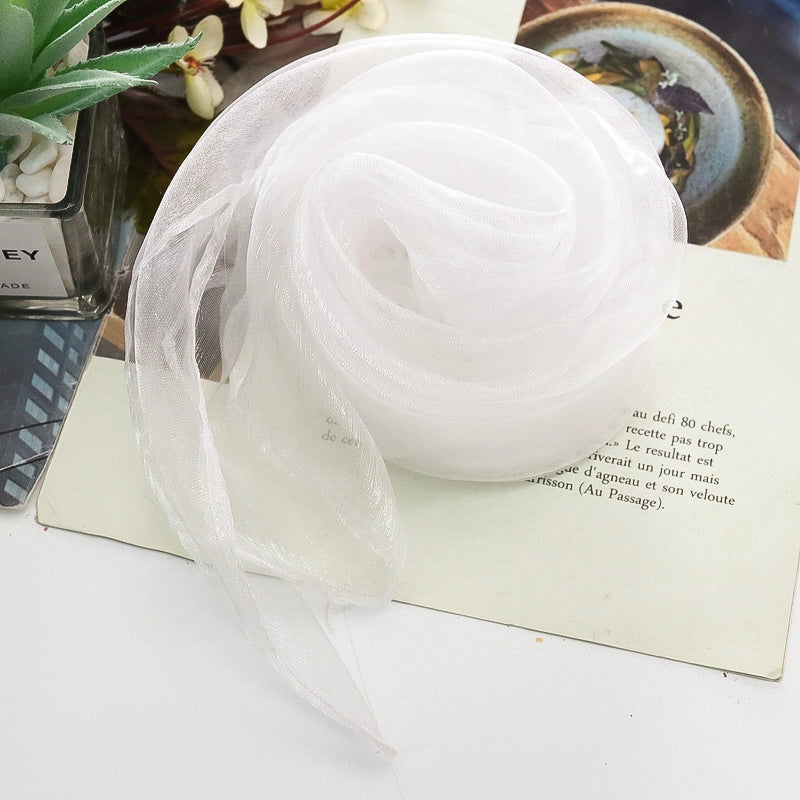 Women's Sweet Solid Color Polyester Silk Scarf
