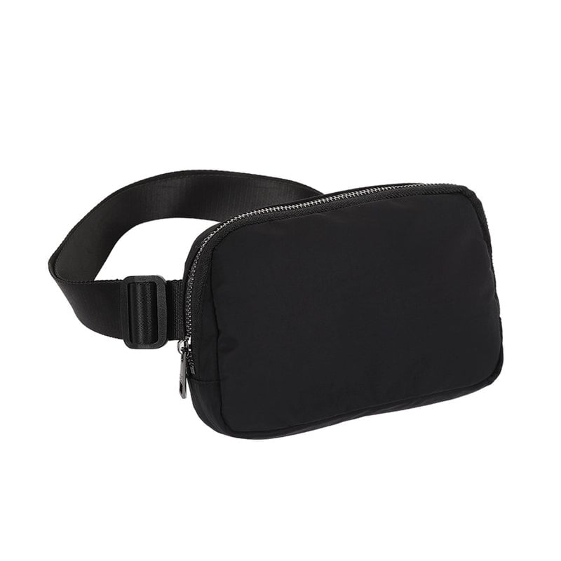 Unisex Basic Solid Color Nylon Waist Bags