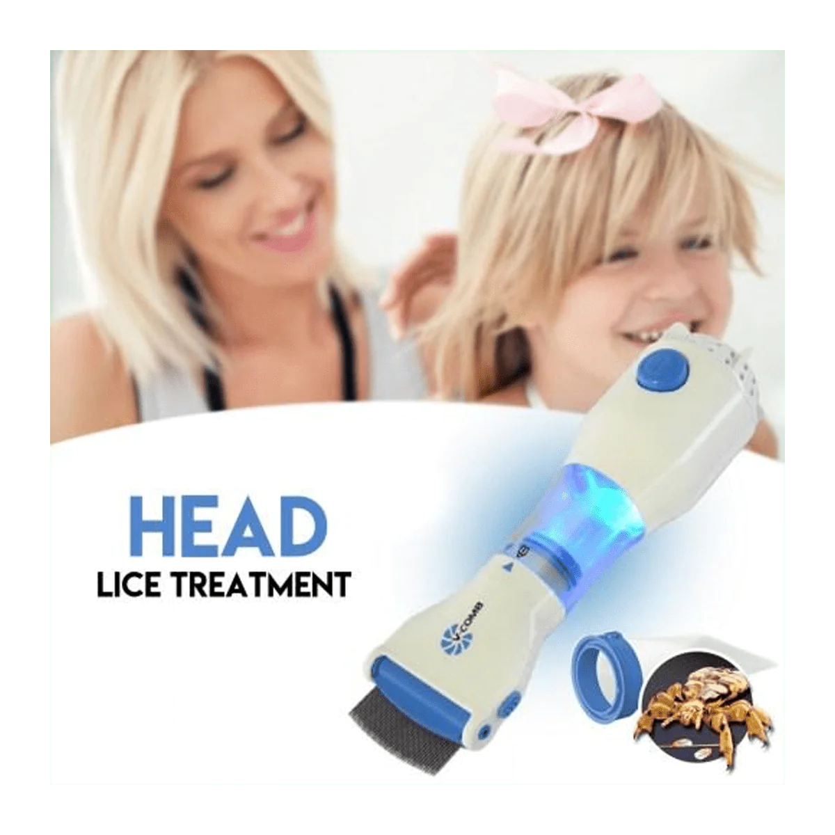 High Quality V-Comb Anti Lice Device With Stainless Steel Teeth and Gentle Rounded Edges For Removing Head Lice And Eggs Instantly