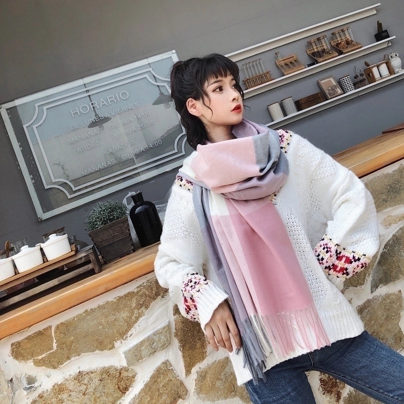 Cashmere Scarf  (blue)